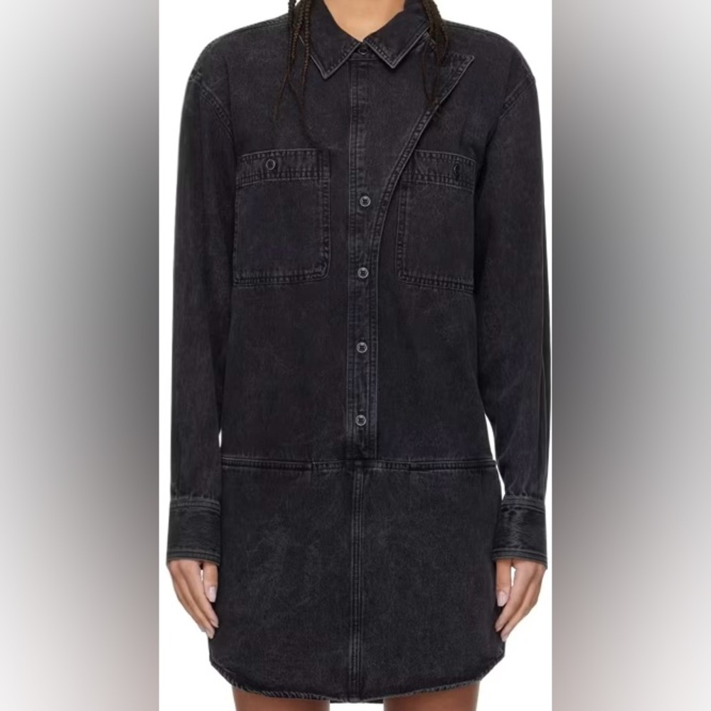 Isabel Marant black denim Ilaya dress